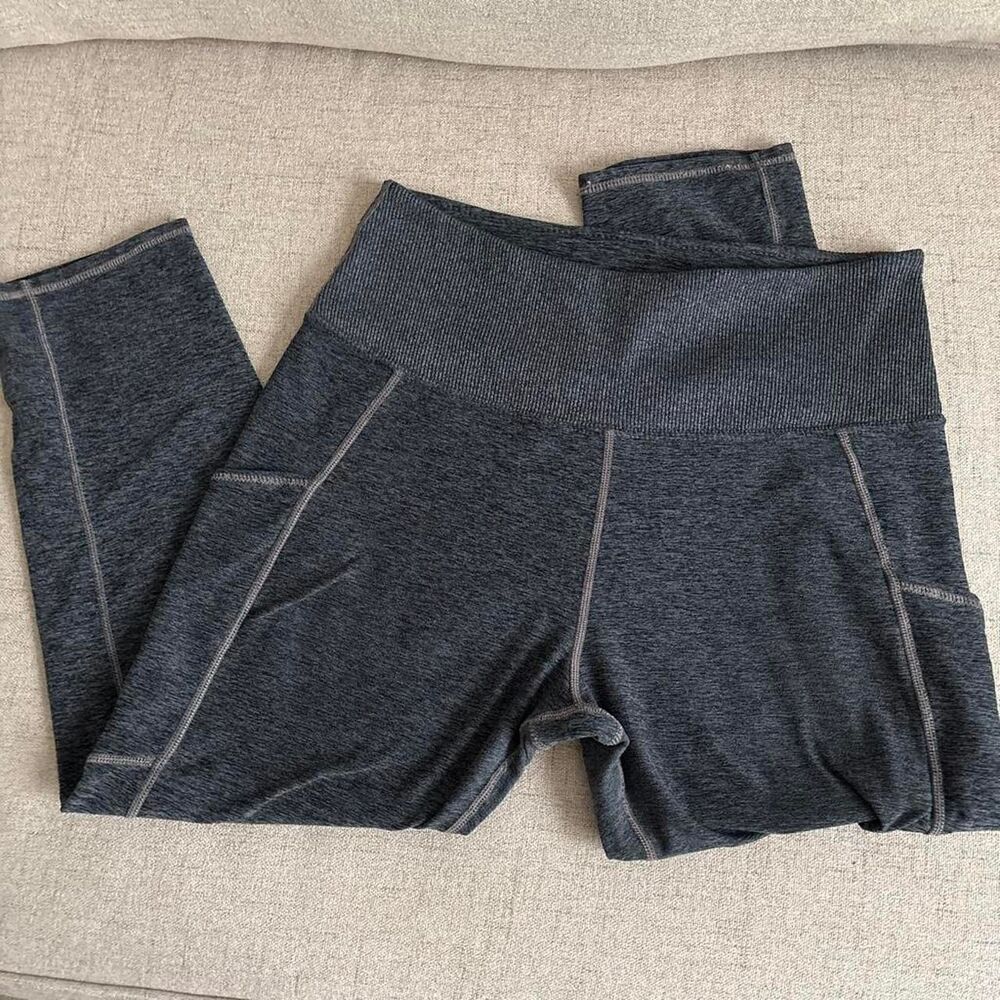 Athleta Women's Grey and Black Medium Leggings